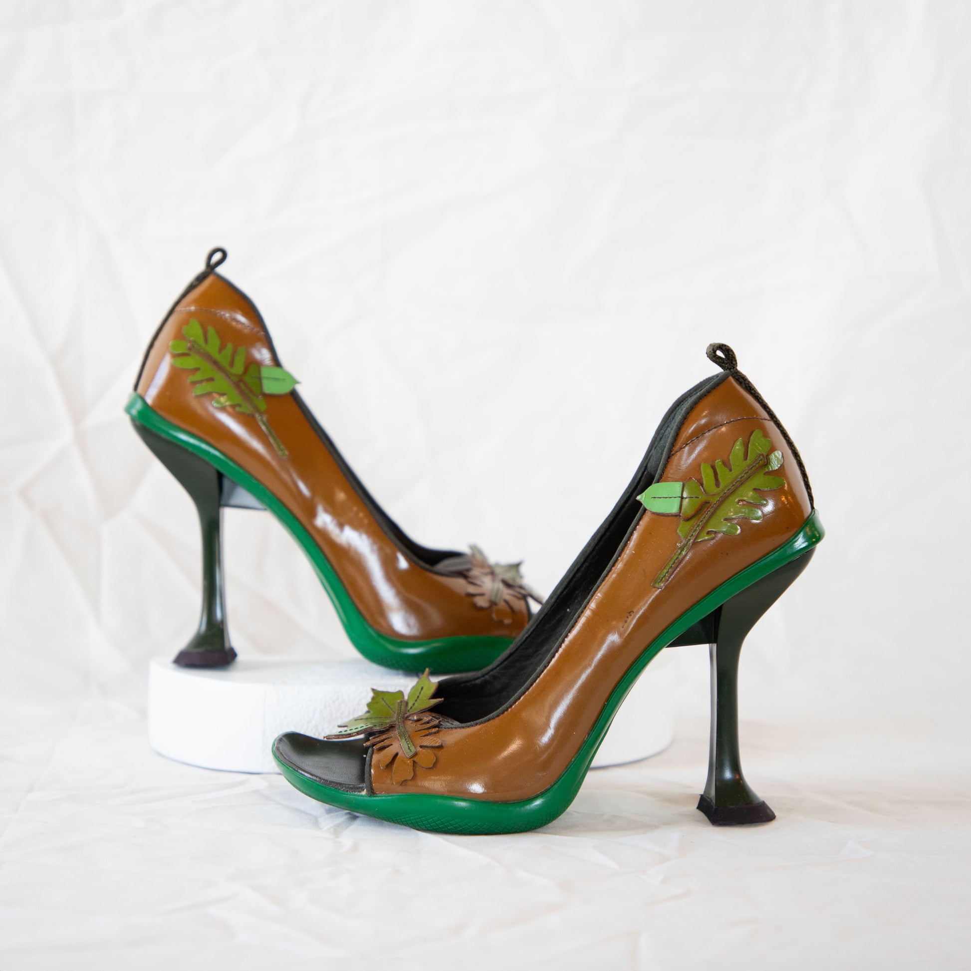 Prada FW 1999 Foliage Heels  Icarus Vintage