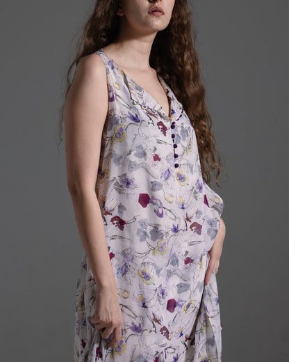 Chloe Fall 2008 Watercolor Floral Dress  Icarus Vintage