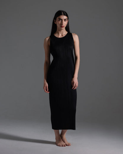 Pleats Please Black Maxi Tank Dress  Icarus Vintage