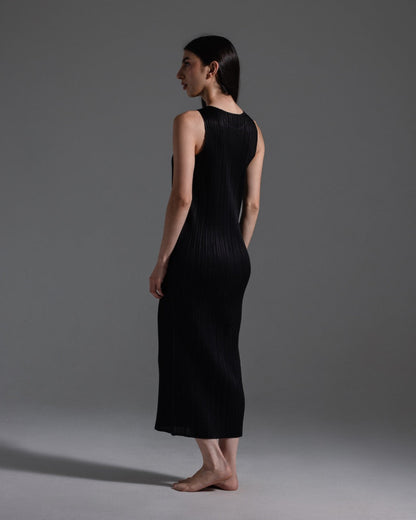 Pleats Please Black Maxi Tank Dress  Icarus Vintage