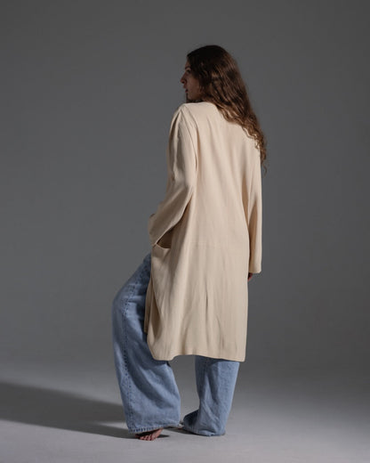 Maison Martin Margiela 1990's Tan Duster Jacket  Icarus Vintage