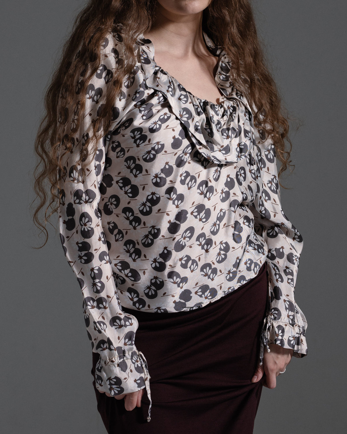 Marni Fall 2001 Floral Silk Top  Icarus Vintage