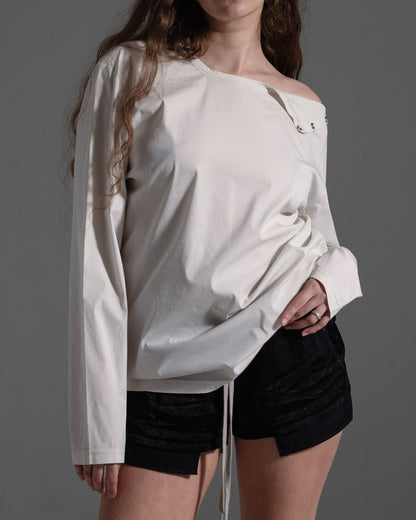 Prada 90's Off-White Top  Icarus Vintage