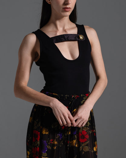 Prada Spring 2019 Black Runway Bodysuit  Icarus Vintage