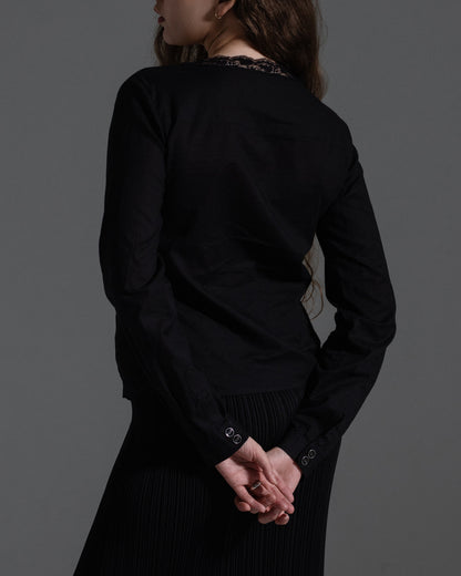 Dolce & Gabbana D&G Black Lace Button Up  Icarus Vintage