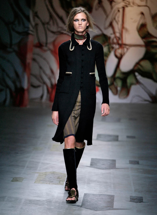 Prada Spring 2008 Runway Knee Length Cardigan  Icarus Vintage