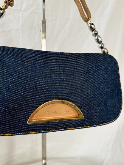 Dior Spring 2000 Denim Malice Shoulder Bag  