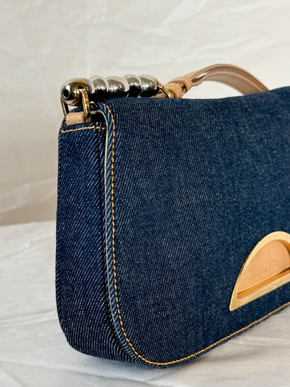 Dior Spring 2000 Denim Malice Shoulder Bag  