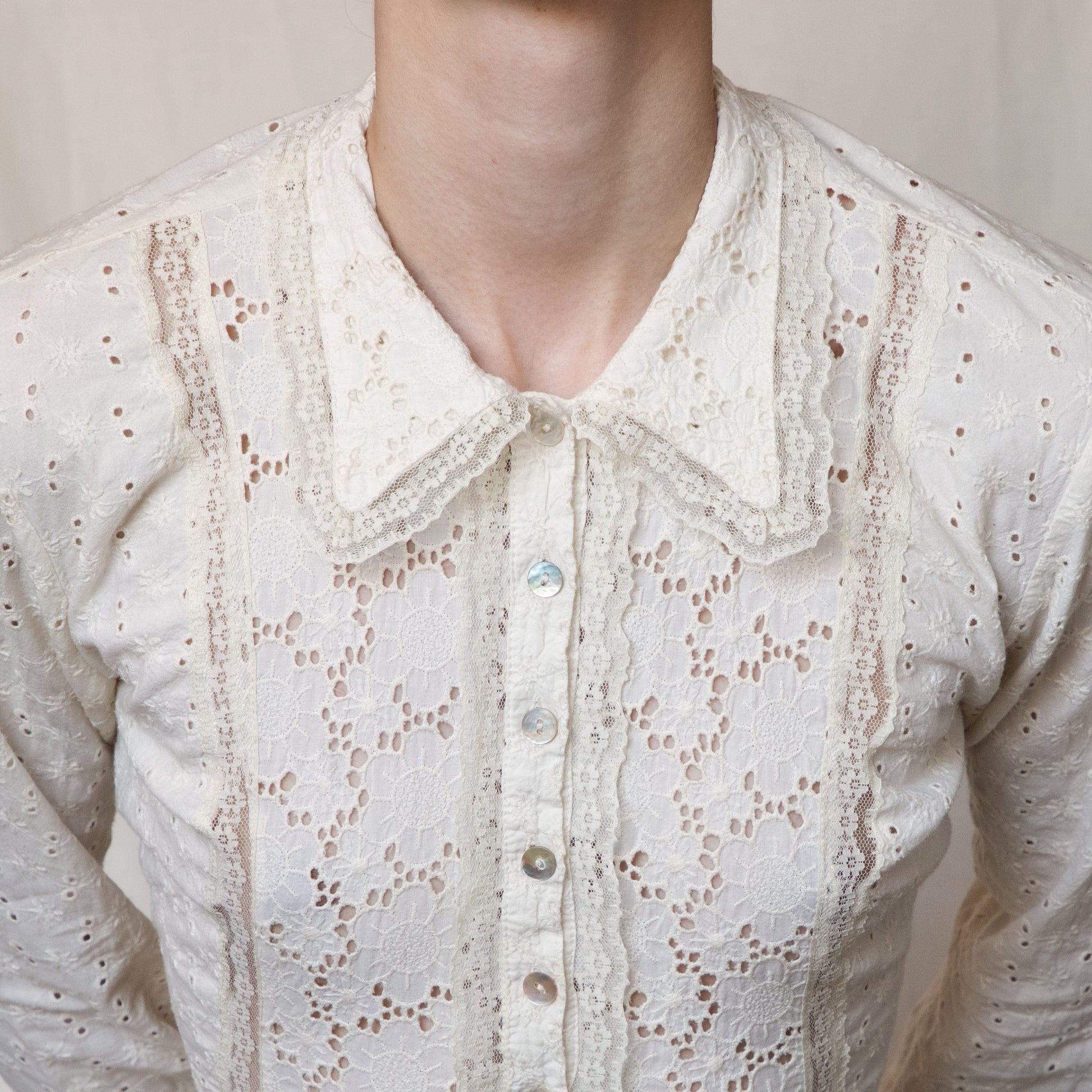 Alexander Mcqueen SS 1999 Eyelet Button-Up Top  Icarus Vintage