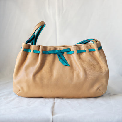 Miu Miu SS 1999 Tan Bow Bag 435.00 Icarus Vintage