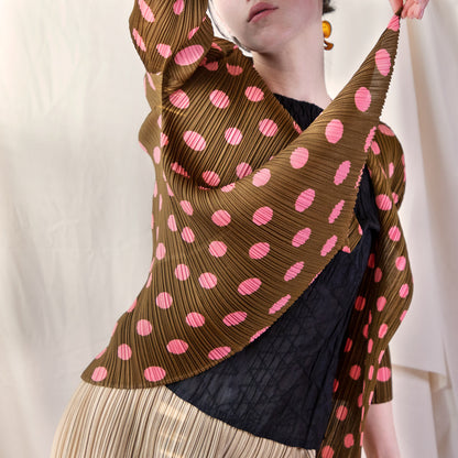 Issey Miyake Pleats Please 1990’s Polka Dot Cardigan 225.00 Icarus Vintage