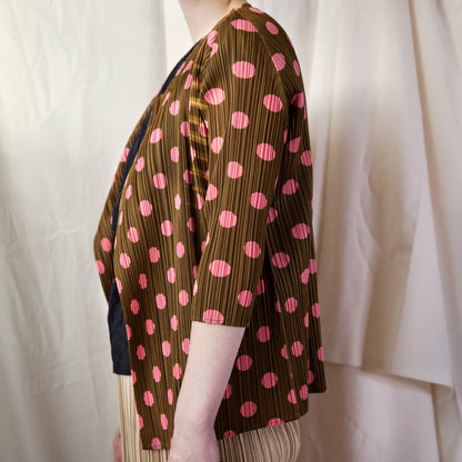 Issey Miyake Pleats Please 1990’s Polka Dot Cardigan 225.00 Icarus Vintage