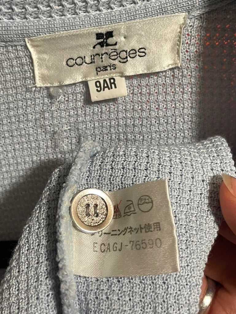 Courrèges 1970’s Baby Blue Knit Mini Dress 150.00 Icarus Vintage