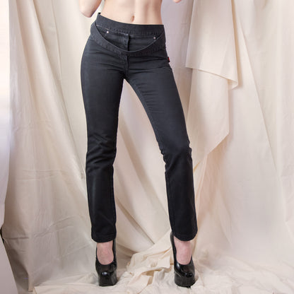Jean Paul Gaultier 90's Jeans Low Rise Bondage Jeans 275.00 Icarus Vintage