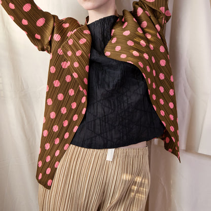 Issey Miyake Pleats Please 1990’s Polka Dot Cardigan 225.00 Icarus Vintage